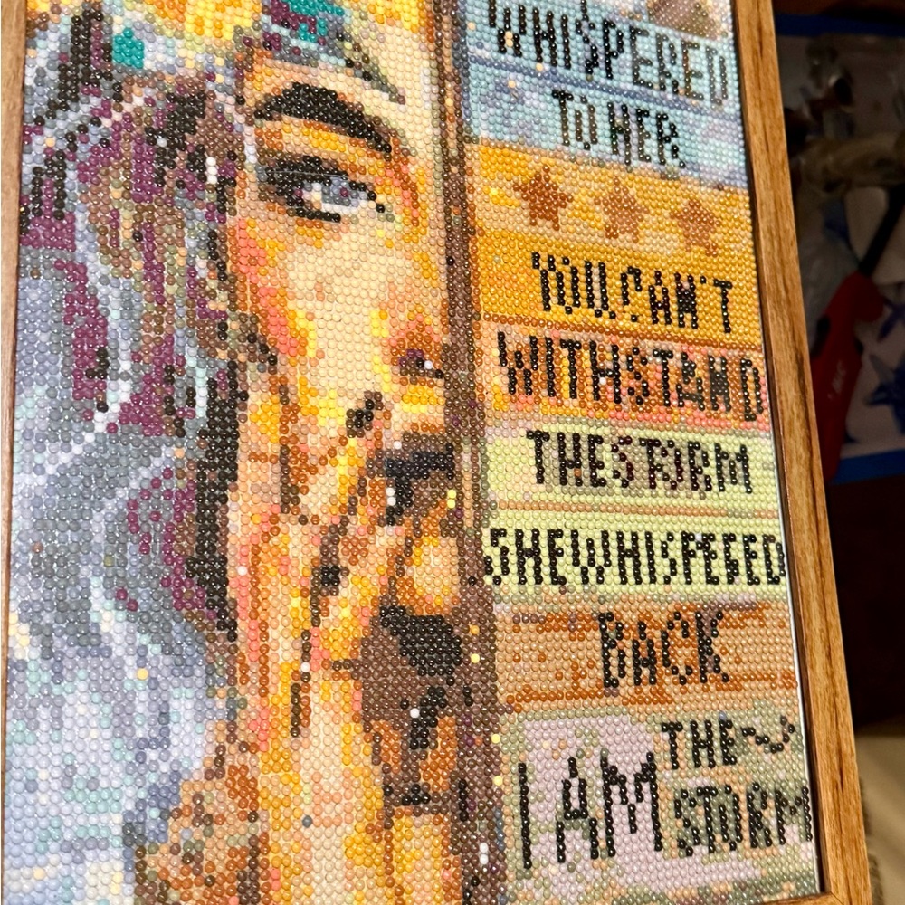 Vibrant Portrait Mixed Media Art & Life’s Rules Canvas